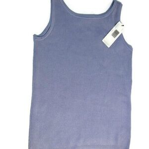 Linda Allard Ellen Tracy Ribbed Silk Tank M